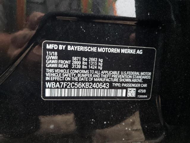 WBA7F2C56KB240643 BMW 750 Xi