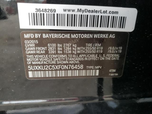 5UXKU2C5XF0N76458 BMW X6 Xdrive35i