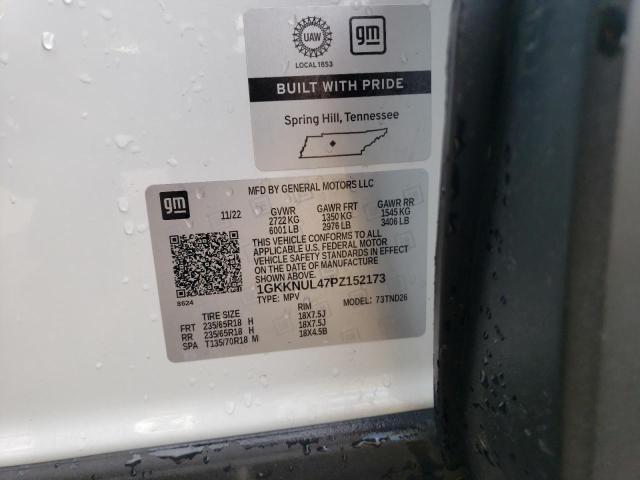 1GKKNUL47PZ152173 GMC ACADIA SLT