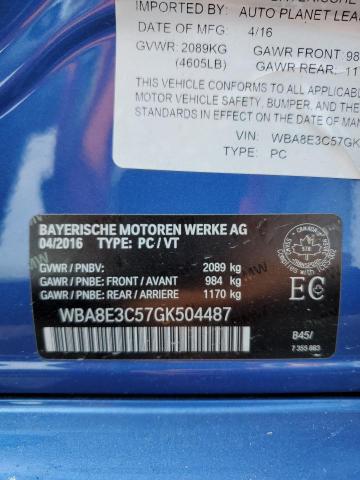 WBA8E3C57GK504487 BMW 328 Xi Sulev