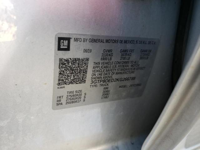 3GTP8DED2KG266788 GMC Sierra C1500 Slt