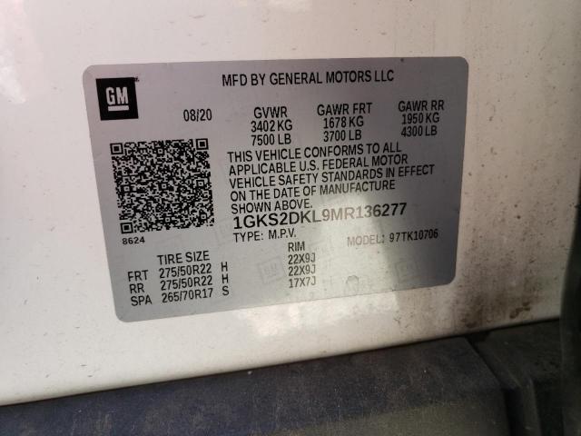 1GKS2DKL9MR136277 GMC YUKON DENALI