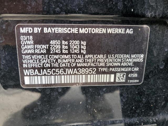WBAJA5C56JWA38952 BMW 530 I