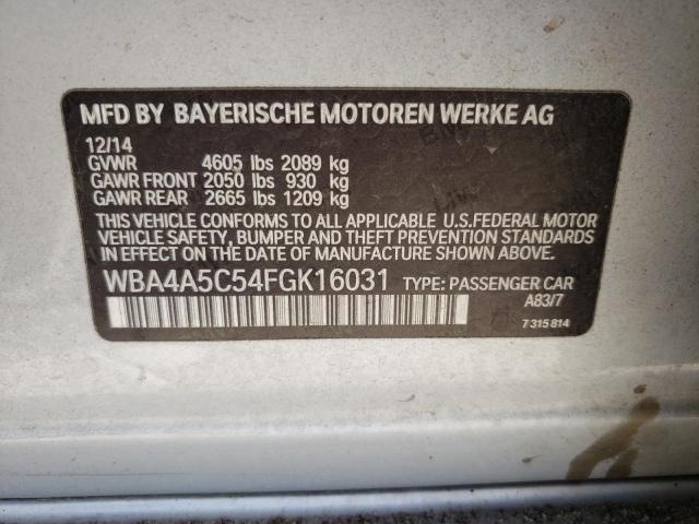 WBA4A5C54FGK16031 BMW 428 I Gran Coupe