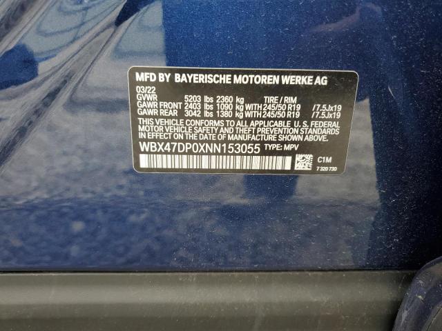 WBX47DP0XNN153055 BMW X3 Sdrive30i