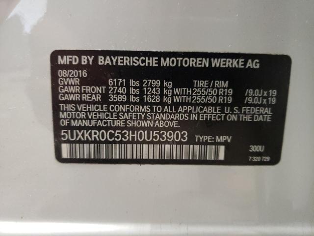 5UXKR0C53H0U53903 BMW X5 Xdrive35i
