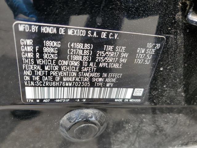 3CZRU6H76MM702305 Honda Hr-v Exl