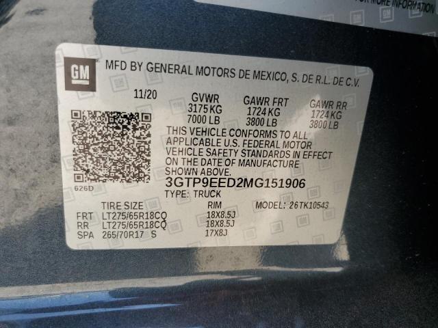 3GTP9EED2MG151906 GMC Sierra K1500 At4