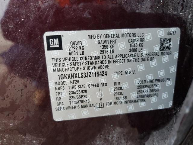 1GKKNXLS3JZ116424 GMC Acadia Denali