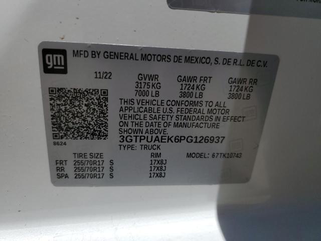 3GTPUAEK6PG126937 GMC Sierra K1500