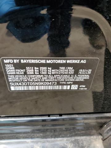 5UX43DT05N9K09473 BMW X4 M40i