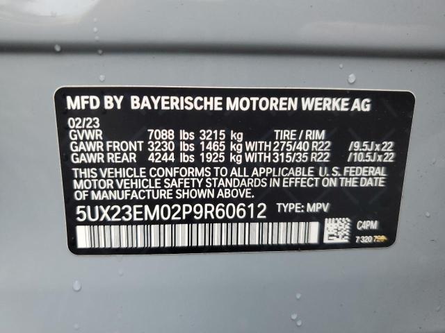 5UX23EM02P9R60612 BMW X7 Xdrive40i