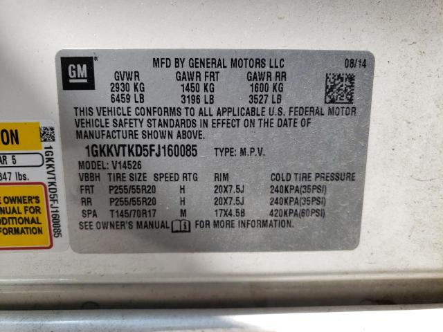 1GKKVTKD5FJ160085 GMC Acadia Denali