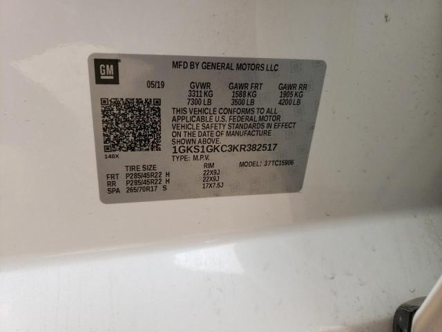 1GKS1GKC3KR382517 GMC Yukon Xl C1500 Slt