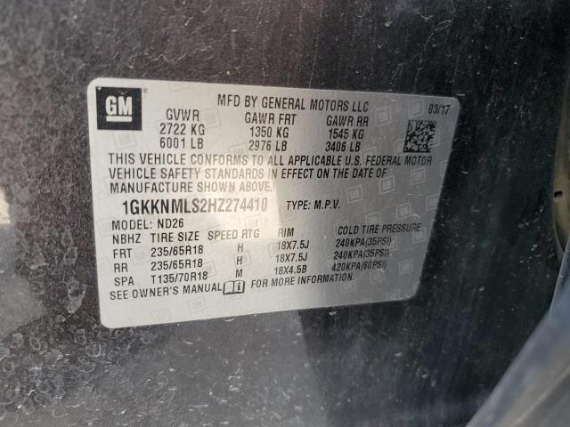 1GKKNMLS2HZ274410 GMC Acadia Slt-1