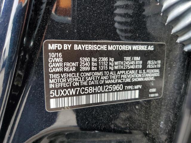 5UXXW7C58H0U25960 BMW X4 Xdrivem40i