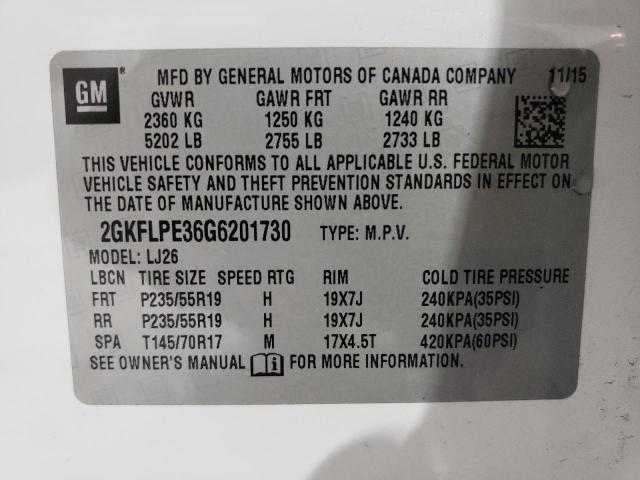 2GKFLPE36G6201730 GMC Terrain Slt
