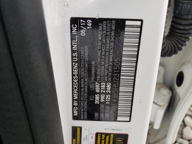 55SWF4JB5HU231505 Mercedes-Benz C 300