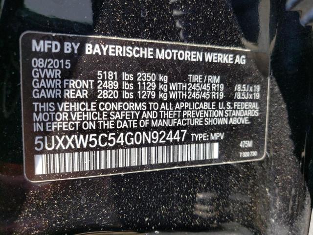 5UXXW5C54G0N92447 BMW X4 Xdrive35i