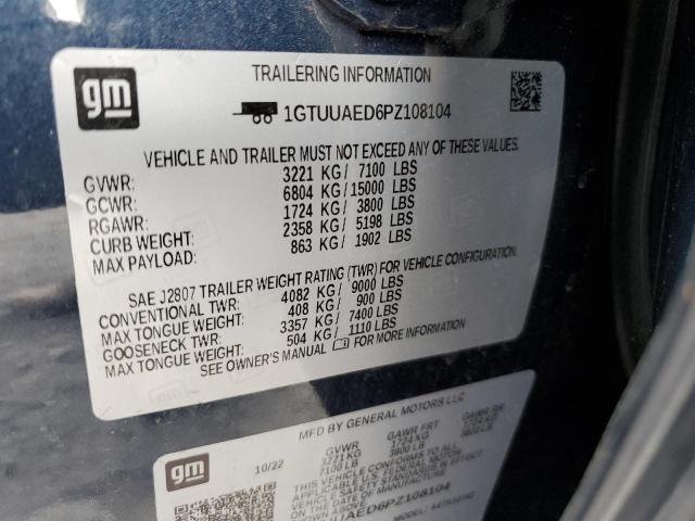 1GTUUAED6PZ108104 GMC Sierra K1500