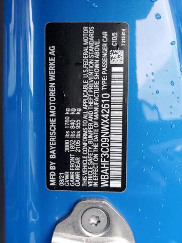 WBAHF3C09NWX42610 BMW Z4 Sdrive30i