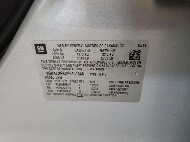 2GKALSEKXF6191545 GMC Terrain Slt
