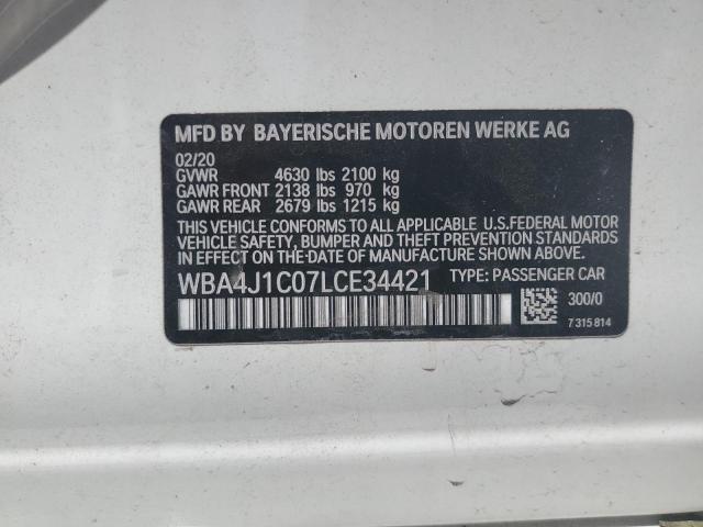 WBA4J1C07LCE34421 BMW 430i Gran Coupe