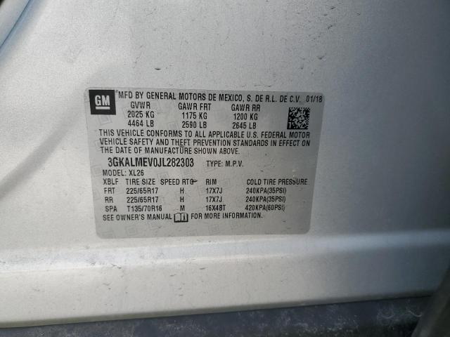 3GKALMEV0JL282303 GMC Terrain Sle
