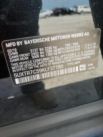 5UXTR7C59KLF37780 BMW X3 Sdrive30i
