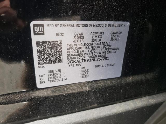 3GKALTEV1NL257281 GMC Terrain Sle