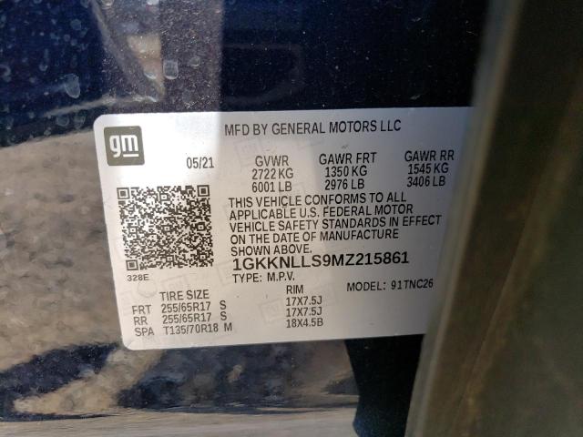 1GKKNLLS9MZ215861 GMC Acadia At4