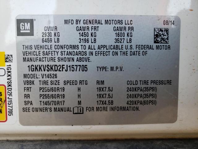 1GKKVSKD2FJ157705 GMC Acadia Slt-2