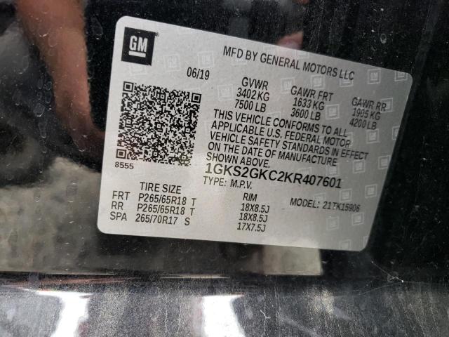 1GKS2GKC2KR407601 GMC Yukon Xl K1500 Slt