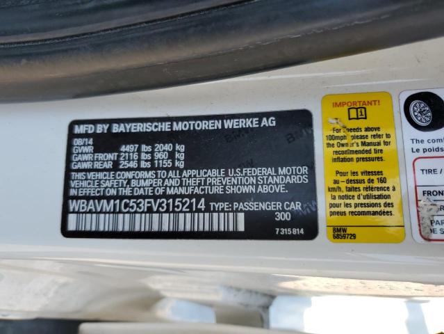 WBAVM1C53FV315214 BMW X1 Sdrive28i