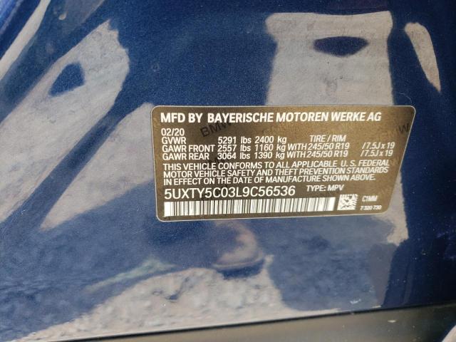 5UXTY5C03L9C56536 BMW X3 Xdrive30i