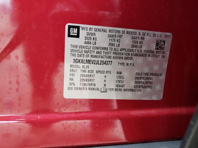 3GKALMEV2JL204377 GMC Terrain Sle