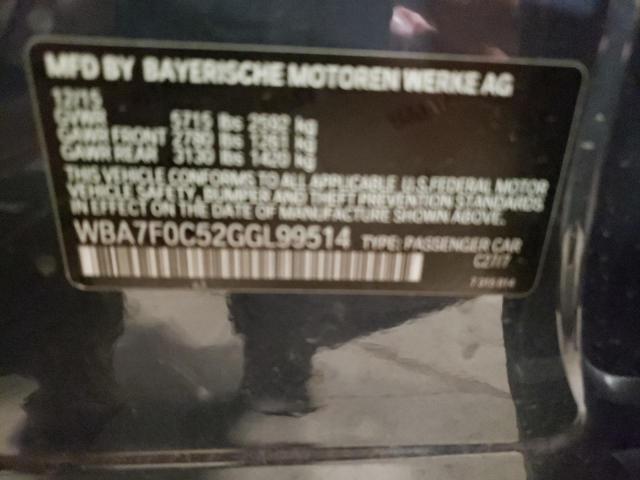 WBA7F0C52GGL99514 BMW 750 I