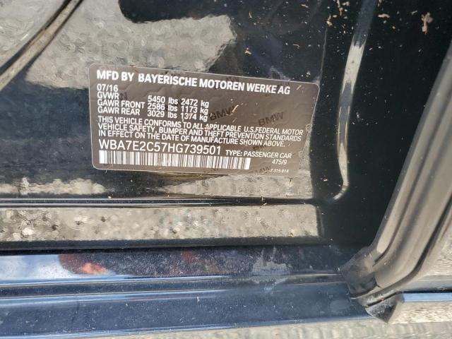 WBA7E2C57HG739501 BMW 740 I