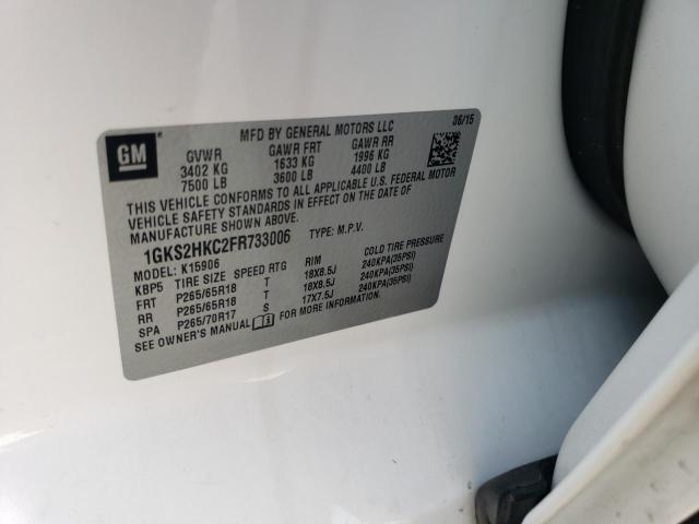 1GKS2HKC2FR733006 GMC Yukon Xl K1500 Slt