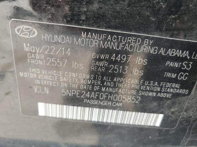 5NPE24AF0FH005852 Hyundai SONATA SE