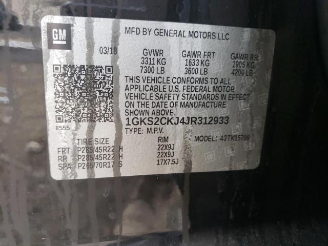 1GKS2CKJ4JR312933 GMC YUKON DENALI