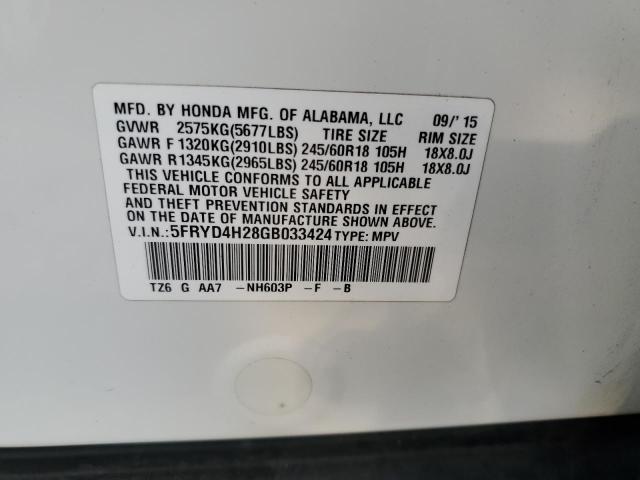 5FRYD4H28GB033424 Acura MDX