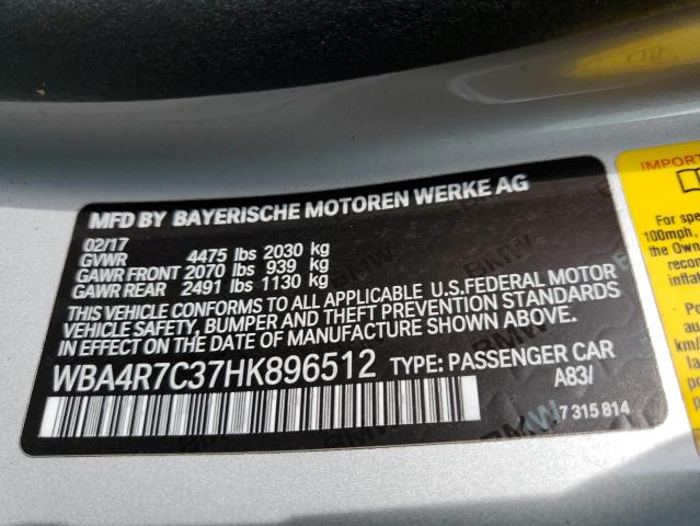 WBA4R7C37HK896512 BMW 430I