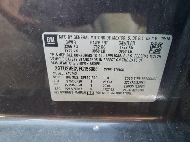 3GTU2VEC9FG156988 GMC Sierra K1500 Slt