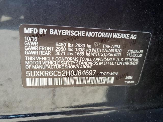 5UXKR6C52H0J84697 BMW X5 Xdrive50i