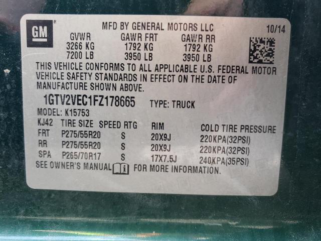 1GTV2VEC1FZ178665 GMC Sierra K1500 Slt