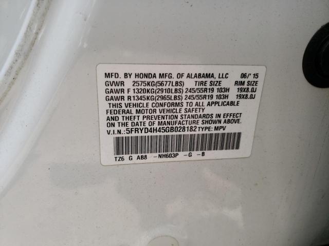 5FRYD4H45GB028182 Acura Mdx Technology