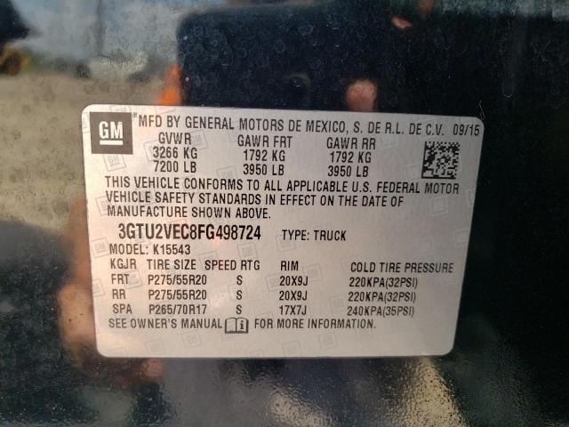 3GTU2VEC8FG498724 GMC Sierra K1500 Slt