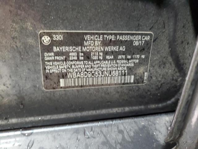 WBA8D9G53JNU68111 BMW 330 XI