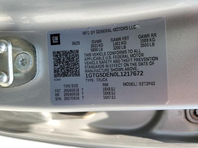 1GTG5DEN0L1217672 GMC CANYON SLT